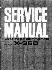 Akai X-360D Service Manual