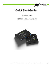 AVPro Edge AC-EXUSB-3-KIT Quick Start Manual