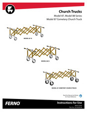 Ferno 87-CEMETERY CHURCH TRUCK Instructions For Use Manual