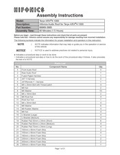 Hifonics Teryx KRX 4 1000 Assembly Instructions Manual
