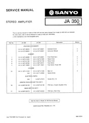 Sanyo JA 350 Service Manual