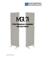 Magnepan Magneplanar MG1.7i Instruction Manual