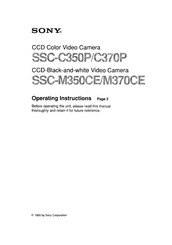 Sony SSC-C350P Operating Instructions Manual