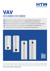 HTW VAV HTW-AT-V300MR290A Owners And Installation Manual
