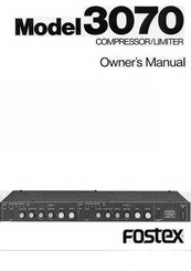 Fostex 3070 Owner's Manual