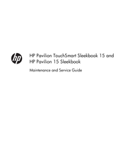 HP Pavilion 15 Sleekbook Maintenance And Service Manual