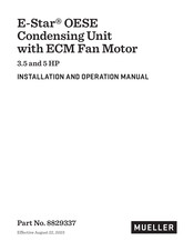 Mueller E-Star OESE Installation And Operation Manual