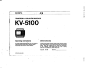 Sony TRINITRON KV-5100 Operating Instructions Manual