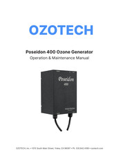 Ozotech Poseidon 400 Operation & Maintenance Manual
