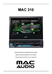 MAC Audio MAC 310 Owner's Manual/Warranty Document