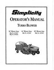 Simplicity 1691868 Operator's Manual