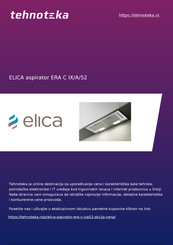ELICA ERA C IX/A/52 Instruction On Mounting And Use Manual