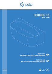 Kinedo ICONIK 05 Instructions For Installation, Use And Maintenance Manual