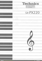 Technics SXPX220 - ELECTRONIC PIANO User Manual