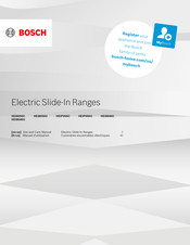 Bosch HEI8046C Use And Care Manual