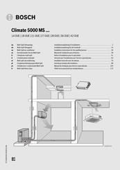 Bosch Climate 5000 MS 18 OUE Installation Instructions Manual