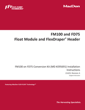 MacDon FFT FM100 Installation Instructions Manual