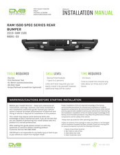 DV8 OFFROAD RBDR1-03 Product Installation Manual