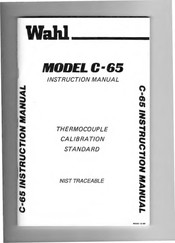 Wahl C-65 Instruction Manual