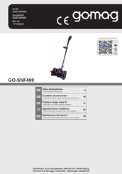 gomag GO-SNF400 Translation Of The Original Operating Instructions