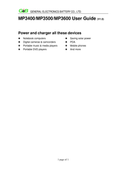 GeB MP3500 User Manual