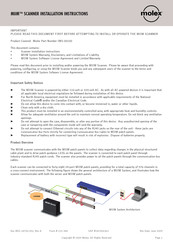 molex MIIM Installation Instructions Manual
