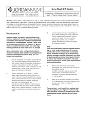 Jordan Valve Mark EZ Series Installation & Maintenance Instructions Manual