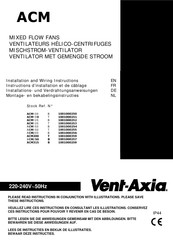 Vent-Axia 1001000254 Installation And Wiring Instructions