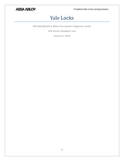Assa Abloy Yale Assure Lock YRC226 Integrator Manual