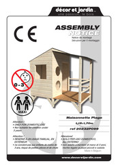 Décor et Jardin Maisonnette Plage 20232P099 Assembly Notice
