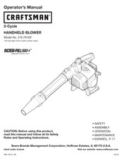 Craftsman INCREDI-PULL 316.79165 Operator's Manual