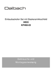 Dalbach KFH60-03 Installation Instructions Manual