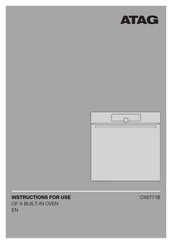 Atag OX6771B/A06 Instructions For Use Manual
