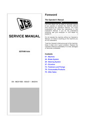 jcb SD70 Axle Service Manual