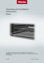 Miele H 7162 BP Operating And Installation Instructions