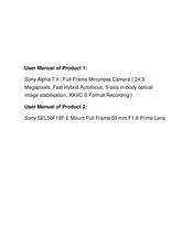 Sony Alpha 7 II Instruction Manual