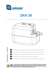 Zehnder Pumpen ZKH 20 Installation And Maintenance Instructions Manual