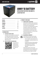 LD LDANNY10BATTERY Quick Start Manual