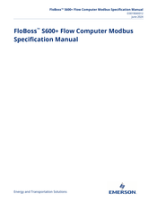 Emerson FloBoss S600+ Specification Manual