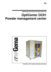 ITW Gema OptiCenter OC01 Operating Instructions And Spare Parts List