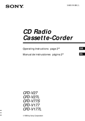 Sony CFD-V177L Operating Instructions Manual