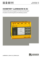 Bender ISOMETER isoRW685W-D-B Quick Start Manual