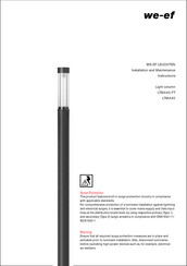 WE-EF LTM440 Installation And Maintenance Instructions Manual