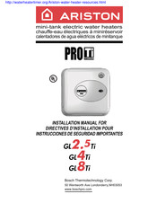 Ariston GL 2.5 Ti Installation Manual