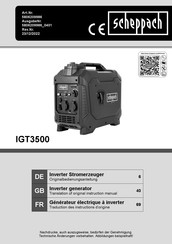Scheppach IGT3500 Translation Of Original Instruction Manual