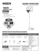 Lifetime YOUTH 91115 Assembly Instructions Manual