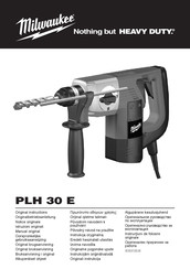 Milwaukee PLH 30 E Original Instructions Manual