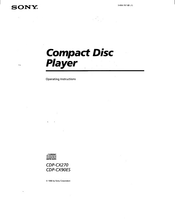 Sony CDP-CX90ES Operating Instructions Manual