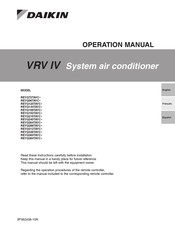Daikin REYQ288TAYC Series Operation Manual
