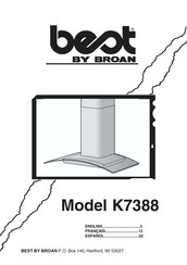 Broan Best K7388 Series Instructions Manual